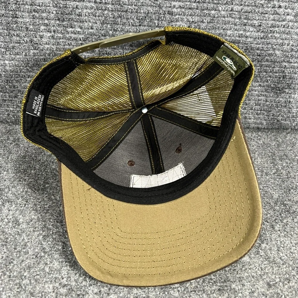 Drake Hat Cap Mens OSFA Snap Back Mesh Trucker Brown Green Outdoor Duck New‎